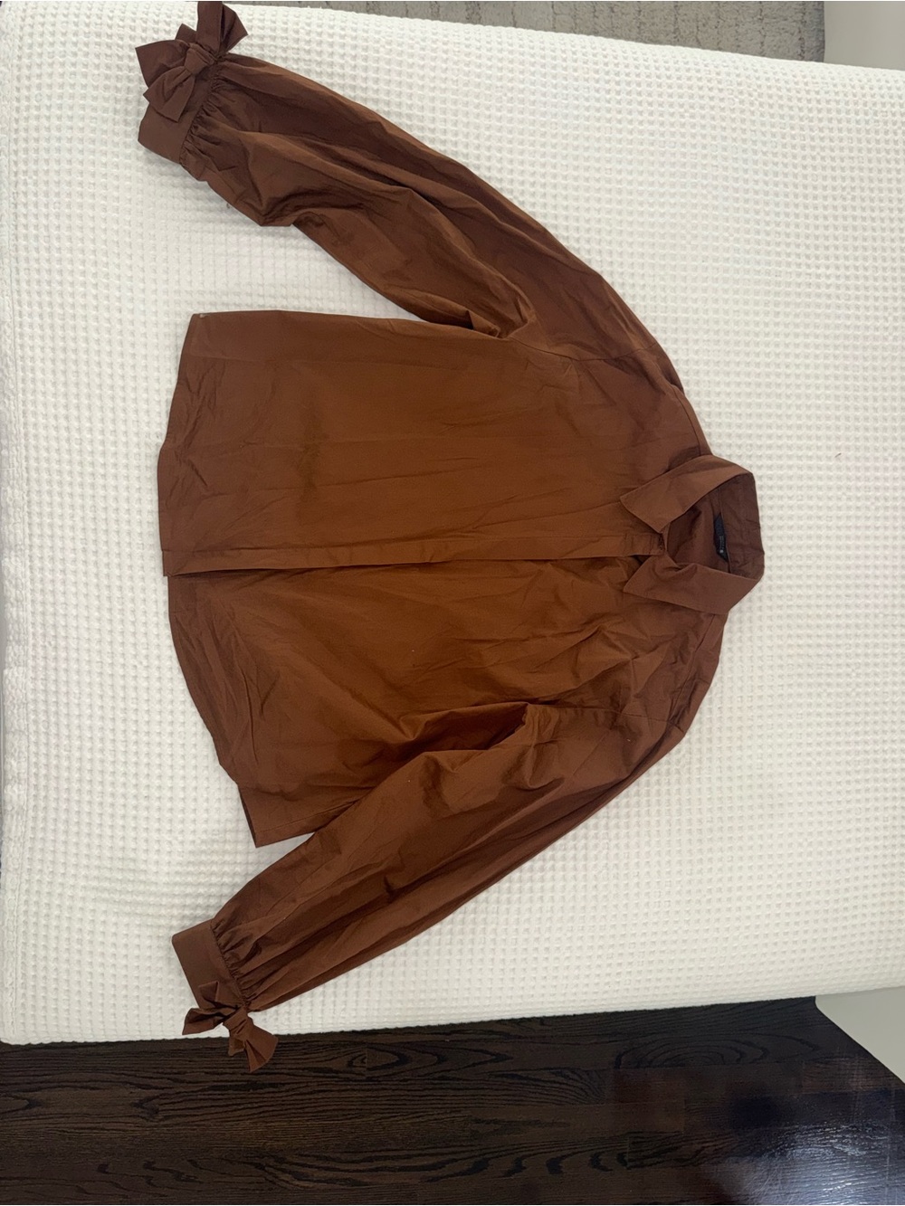 ZARA womans Shirt — Warm Rust Brown